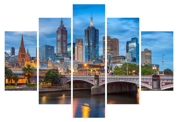 Tablou cu orașul Melbourne (150x105 cm)