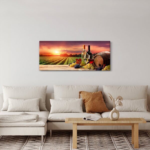 Tablou cu vie și vin (120x50 cm)