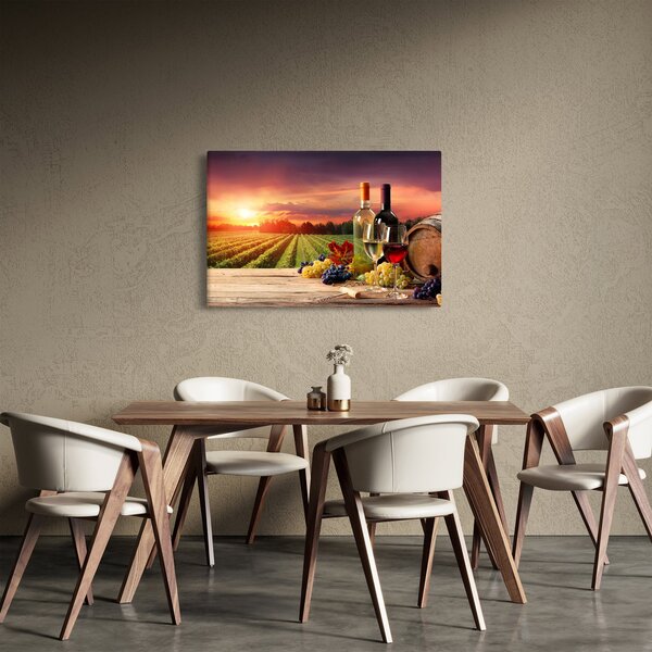 Tablou cu vie și vin (90x60 cm)
