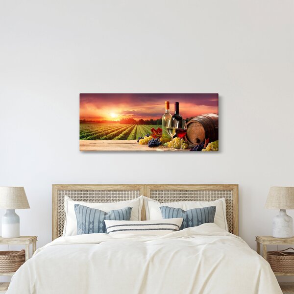 Tablou cu vie și vin (120x50 cm)