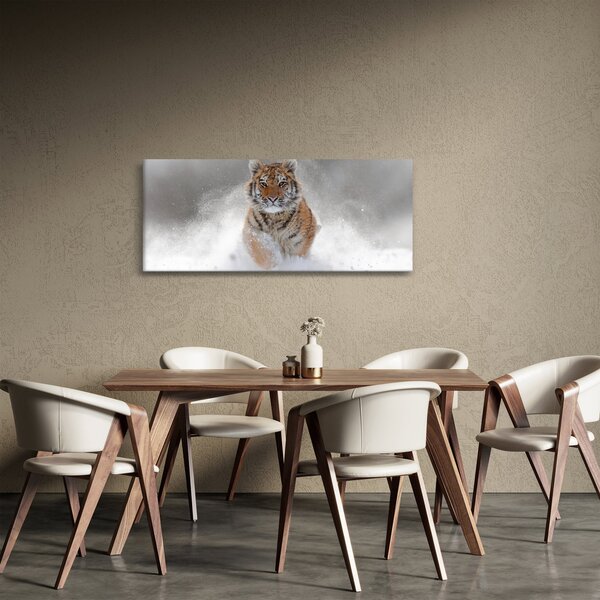 Tablou cutigru fugind prin zăpadă (120x50 cm)