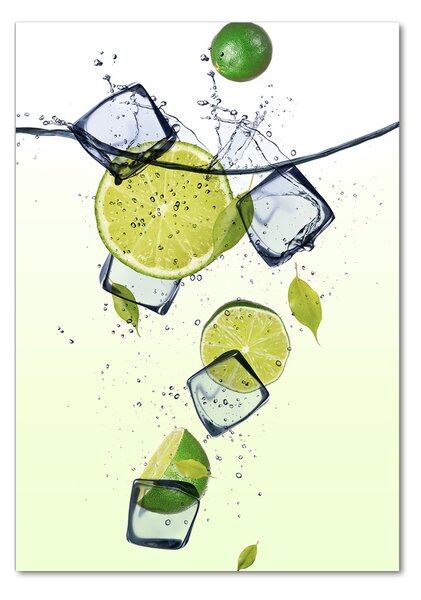 Tablou Printat Pe Sticlă Limes și gheață