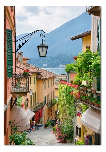 Tablou pe pe sticlă străzile italiene