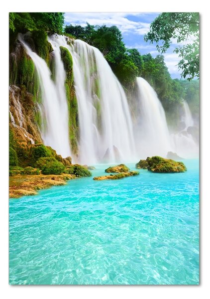 Tablou pe sticlă acrilică Cascadă
