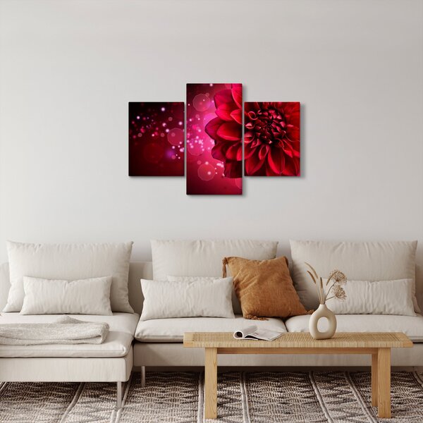 Tablou cu floare roșie (90x60 cm)