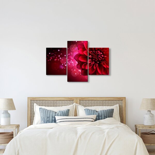 Tablou cu floare roșie (90x60 cm)
