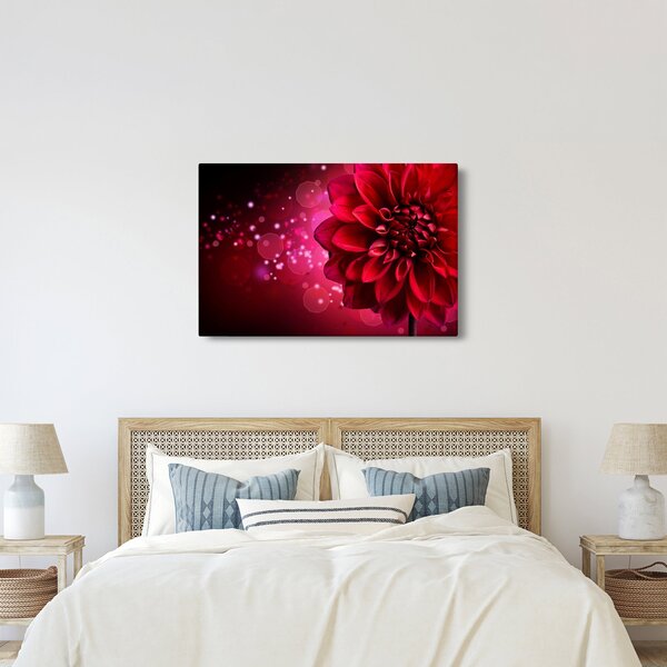 Tablou cu floare roșie (90x60 cm)