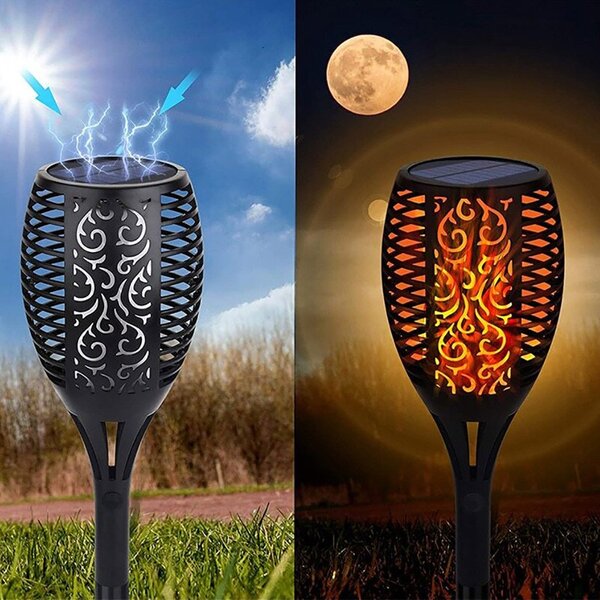 Lampa solara tip torta, LED SMD 1.2W, senzor incorporat, IP44, timp functionare 8 ore, negru