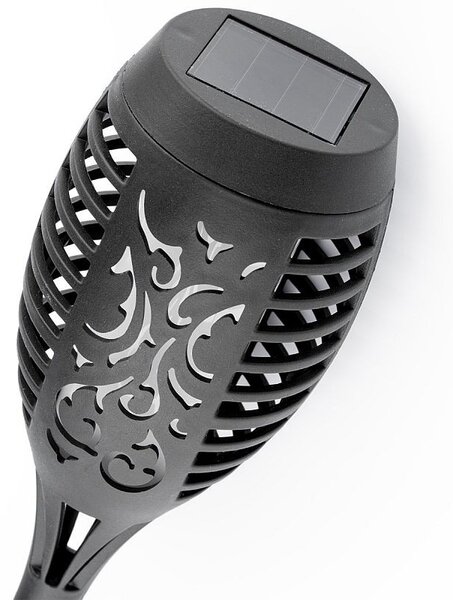 Lampa solara tip torta, LED SMD 1.2W, senzor incorporat, IP44, timp functionare 8 ore, negru
