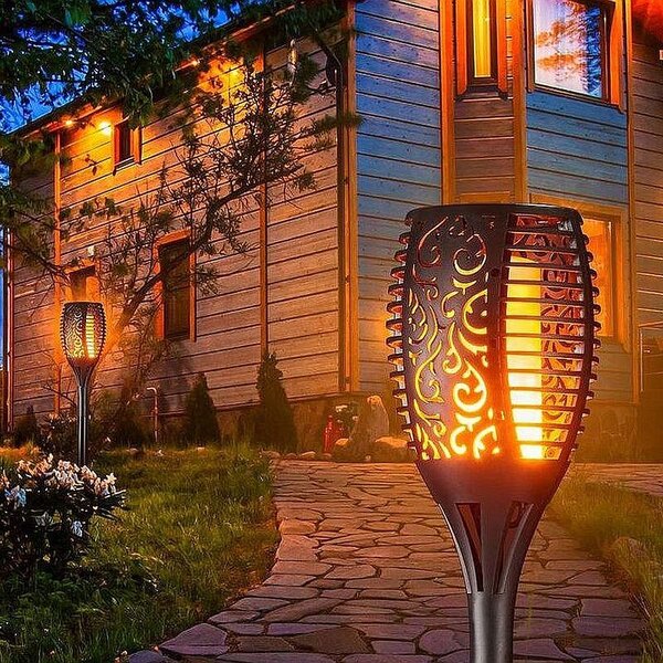 Lampa solara tip torta, LED SMD 1.2W, senzor incorporat, IP44, timp functionare 8 ore, negru