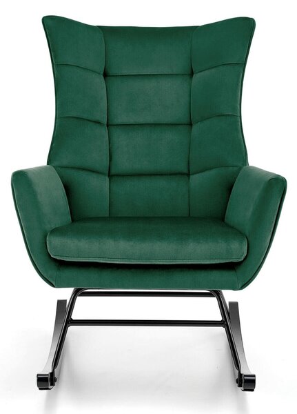 Scaun balansoar Houston 1863, Negru, Verde, 92x70x90cm, 14 kg