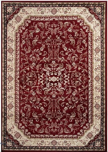 Covor Clasic Sufragerie, Model Lotos 15055 210, Covor Dreptunghiular, Rosu Grena Dreptunghi, Rosu, 60x110