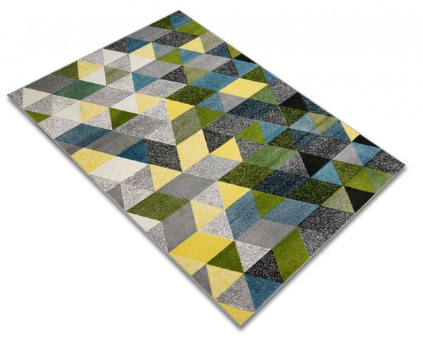 Covor Sufragerie Dormitor, Model Shapes 11151 190, Dreptunghiular, Albastru Multicolor, Dreptunghi, 120x170