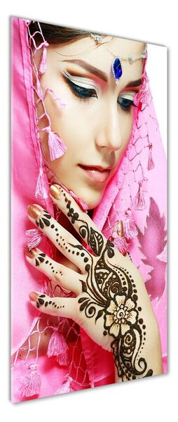 Tablou Printat Pe Sticlă femeie indiană