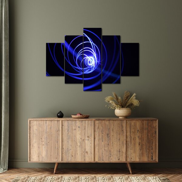 Tablou cu spirale albastre (150x105 cm)