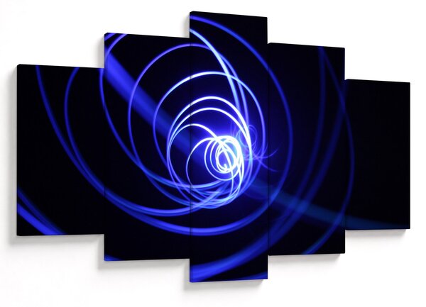 Tablou cu spirale albastre (150x105 cm)