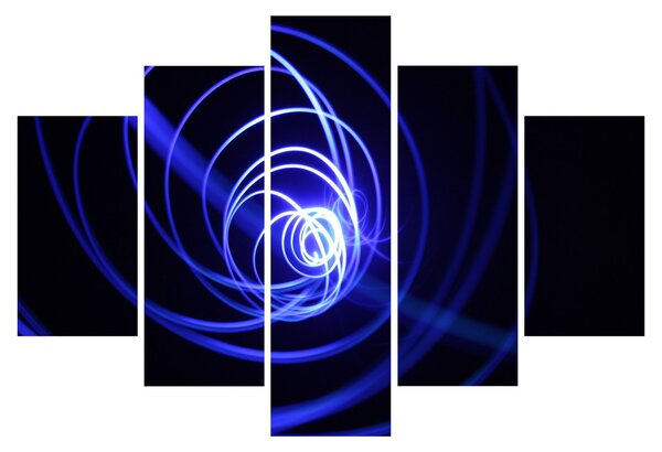 Tablou cu spirale albastre (150x105 cm)