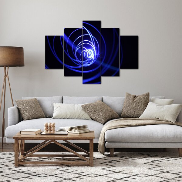 Tablou cu spirale albastre (150x105 cm)