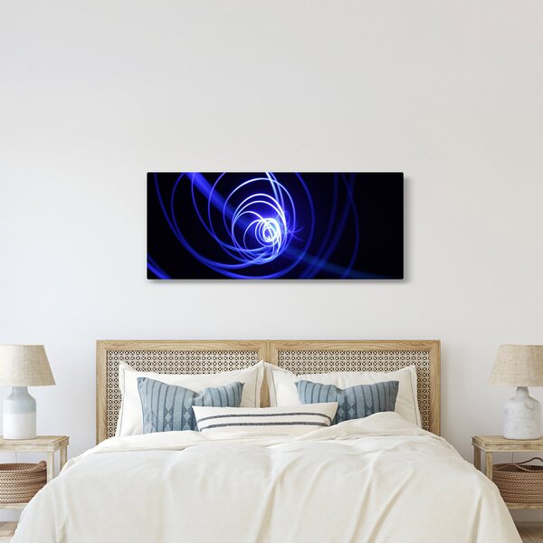 Tablou cu spirale albastre (120x50 cm)