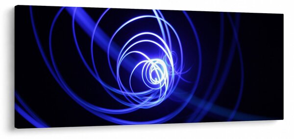 Tablou cu spirale albastre (120x50 cm)