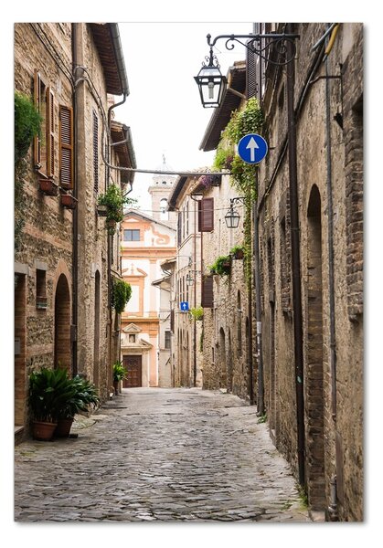 Tablou pe pe sticlă străzile italiene
