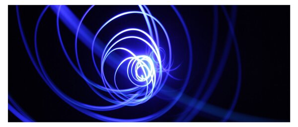 Tablou cu spirale albastre (120x50 cm)