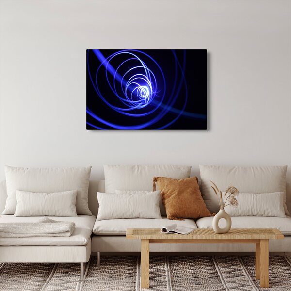 Tablou cu spirale albastre (90x60 cm)