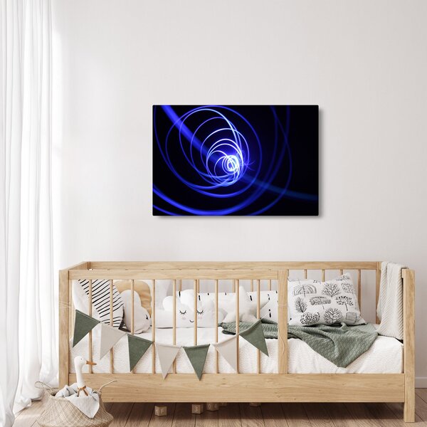 Tablou cu spirale albastre (90x60 cm)