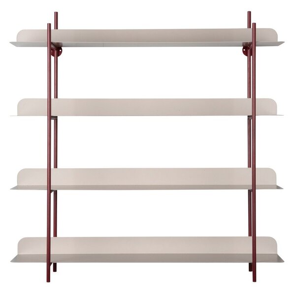 Raft burgundy/gri etajat din metal 60 cm Reina Cuatro – PT LIVING