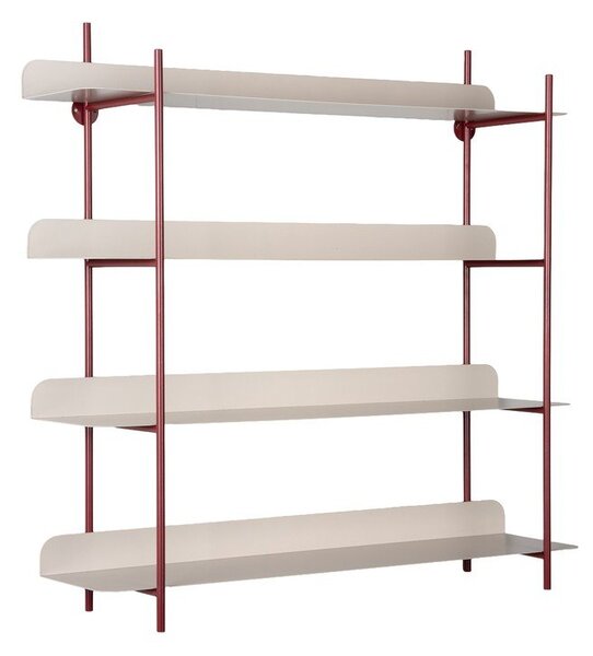 Raft burgundy/gri etajat din metal 60 cm Reina Cuatro – PT LIVING