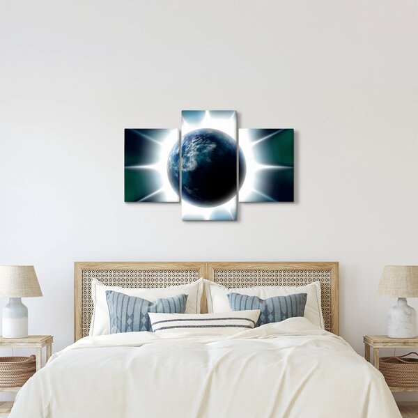 Tablou cu planeta iluminată (90x60 cm)
