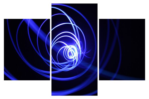 Tablou cu spirale albastre (90x60 cm)