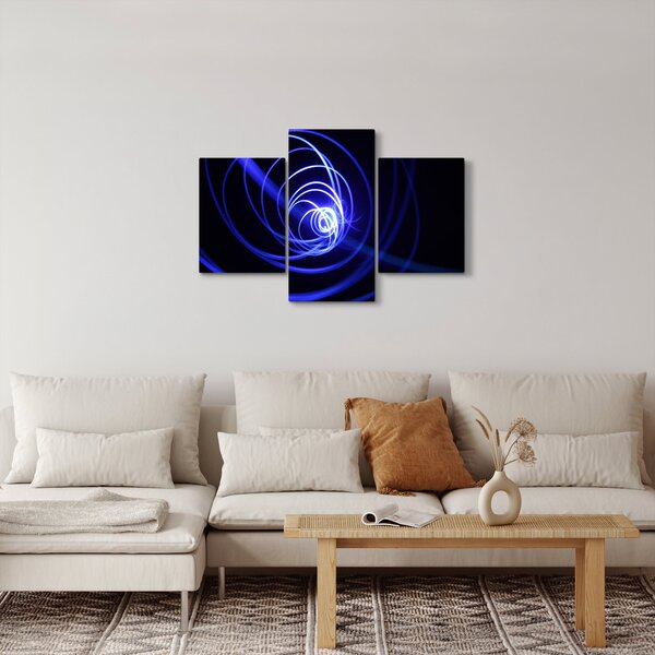 Tablou cu spirale albastre (90x60 cm)