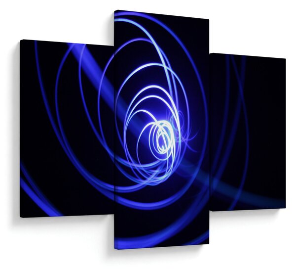 Tablou cu spirale albastre (90x60 cm)