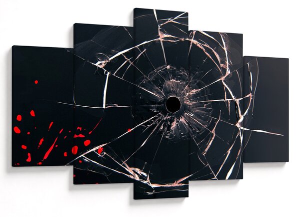 Tablou abstract - sticla spartă (150x105 cm)