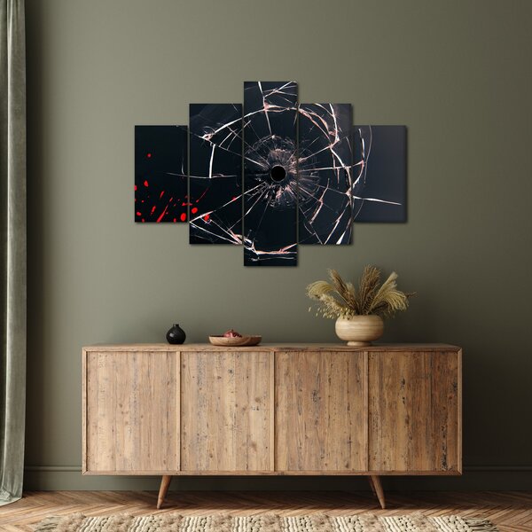 Tablou abstract - sticla spartă (150x105 cm)