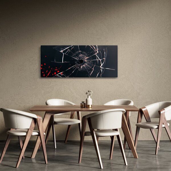 Tablou abstract - sticla spartă (120x50 cm)