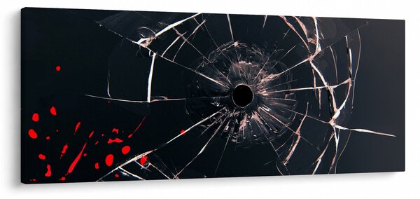 Tablou abstract - sticla spartă (120x50 cm)