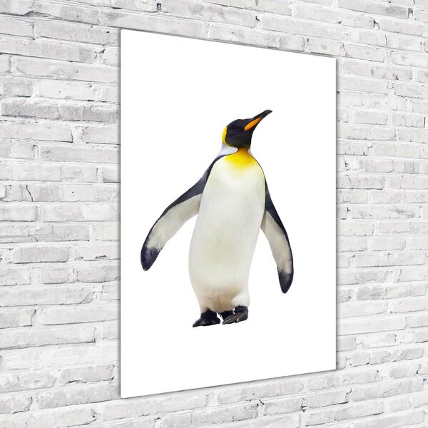 Pictura pe sticlă acrilică Pinguin
