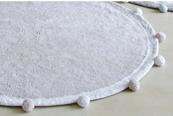 Covor pentru copii gri deschis lavabil/țesut manual din bumbac ø120 cm Bubbly – Lorena Canals