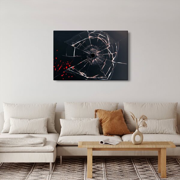 Tablou abstract - sticla spartă (90x60 cm)