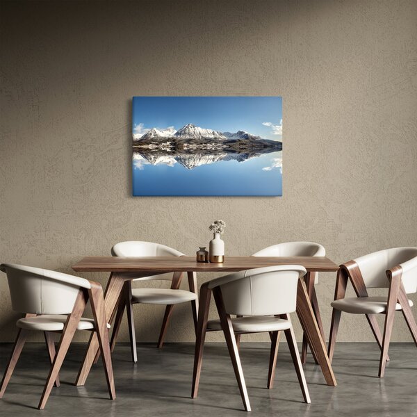 Tablou cu munți și reflectarea lor (90x60 cm)