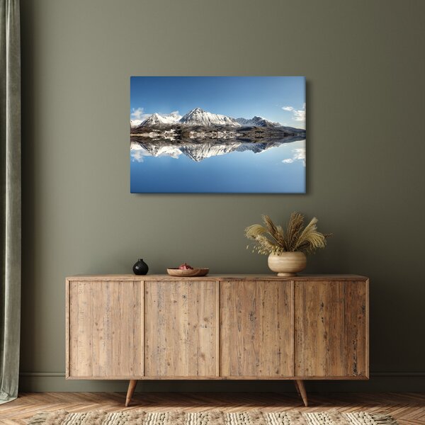 Tablou cu munți și reflectarea lor (90x60 cm)