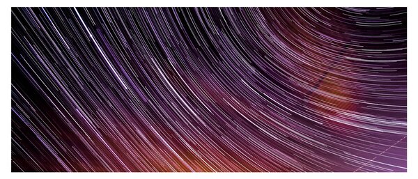 Tablou cu stele șterse pe cer (120x50 cm)