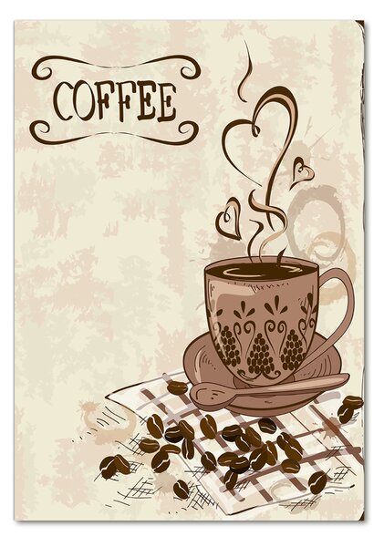 Tablou sticlă cafea aromatică