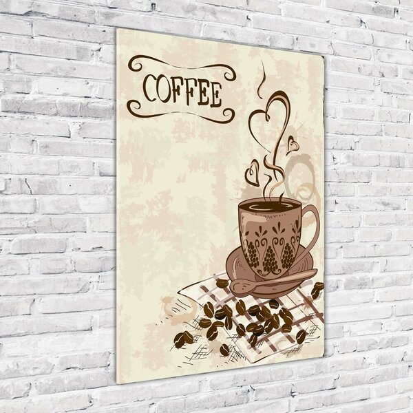 Tablou sticlă cafea aromatică
