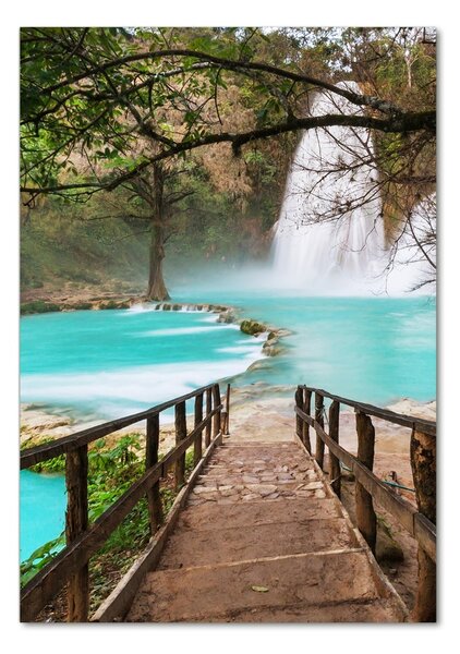 Tablou sticlă cascada Mexic
