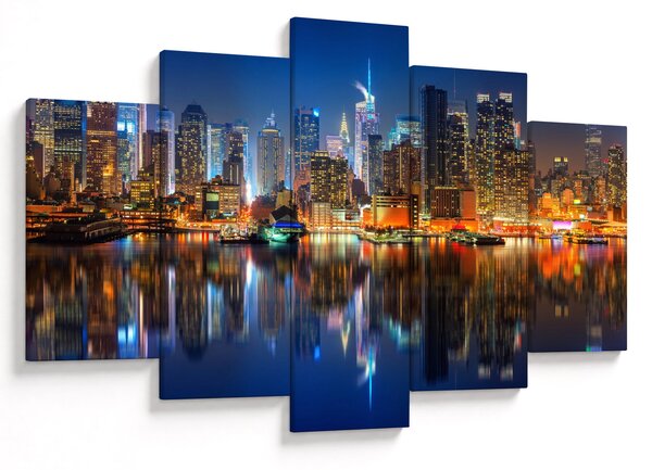 Tablou cu Manhattan noaptea (150x105 cm)