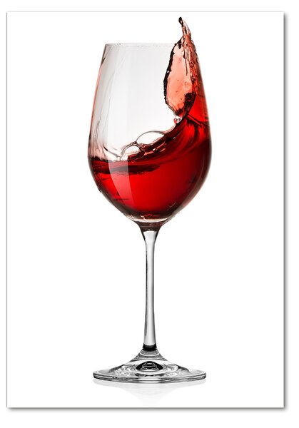 Tablou sticlă vin rosu