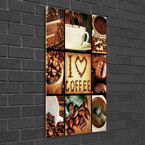 Tablou din Sticlă colaj de cafea